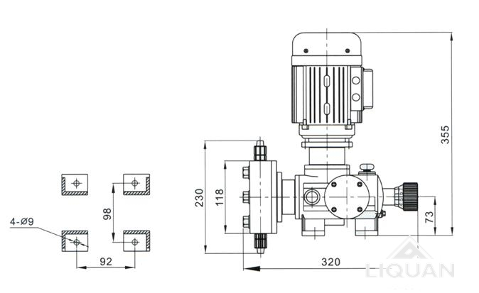 KD型计量泵安装尺寸图
