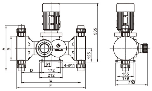 GB-S型计量泵安装尺寸