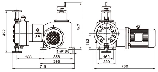 JYD型计量泵安装尺寸