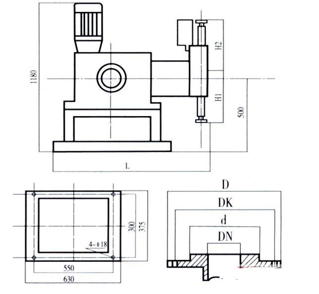 J-TM型计量泵安装尺寸图