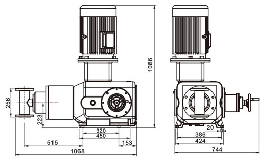 J-T型柱塞式计量泵安装尺寸图