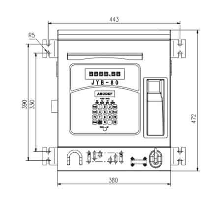 JYB-80型加油机安装尺寸图